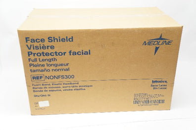 Medline NONFS300 Face Shild, Full Length - Box of 96